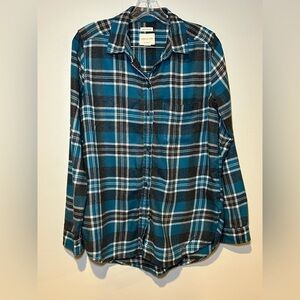 American Eagle Ahh-Mazingly Soft Boyfriend Fit Plaid Flannel Shirt Women’s Small